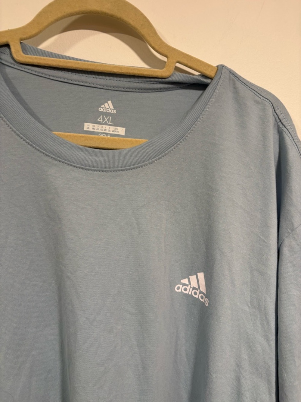 adidas Men's Pale Blue Short-Sleeve Crew Tee - Picture 3 of 5